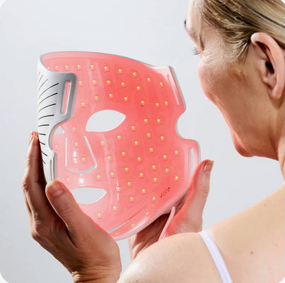 masque facial LED rouge luminothérapie